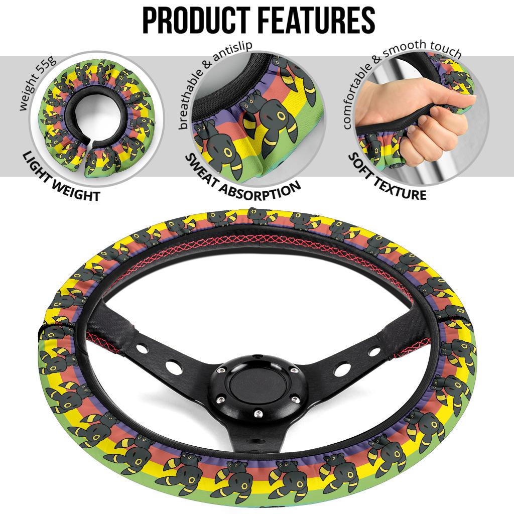 Umbreon Eevee Anime Custom Car Steering Wheel Cover