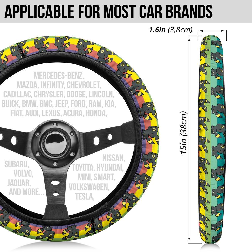 Umbreon Eevee Anime Custom Car Steering Wheel Cover