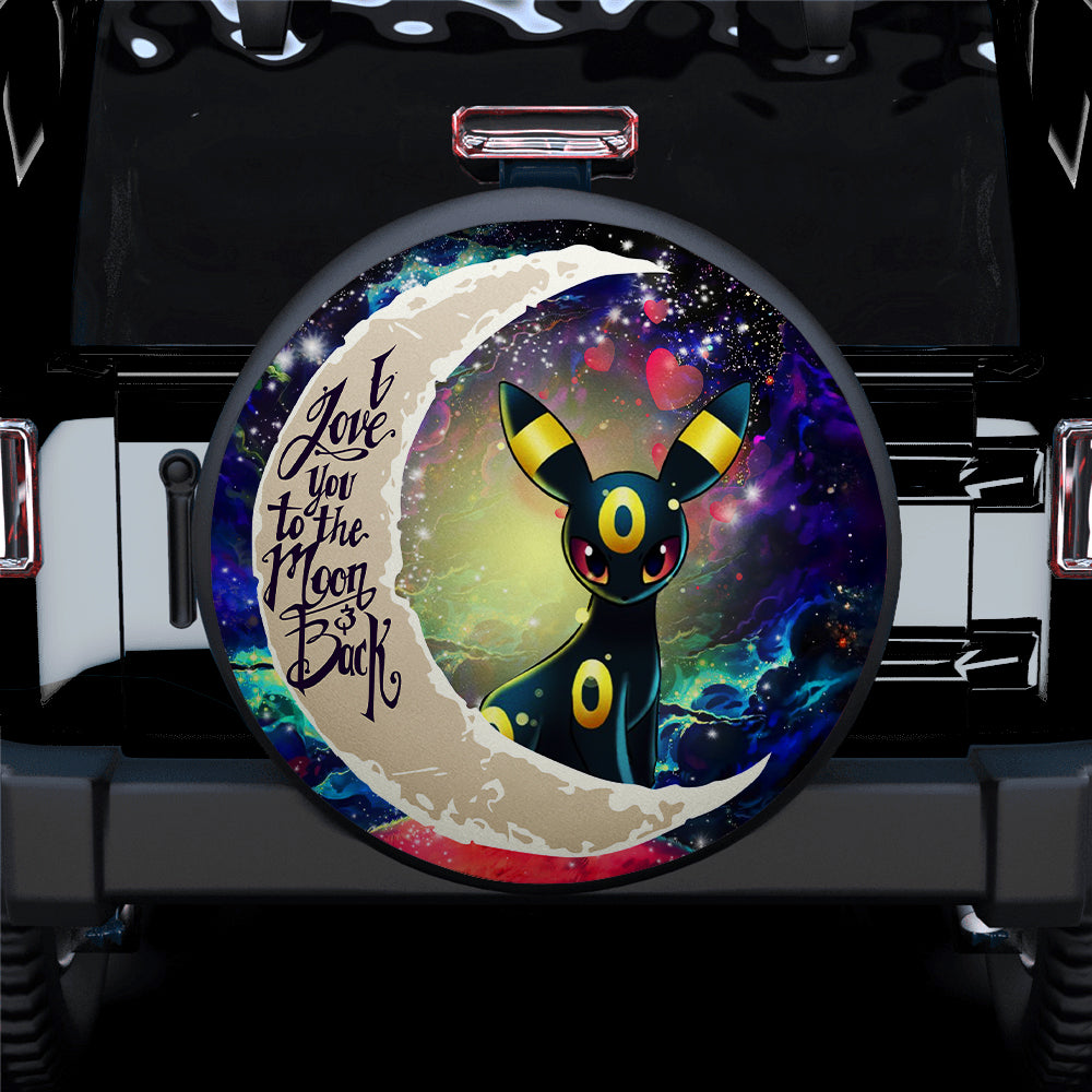 Umbreon Eevee Evolution Love You To The Moon Galaxy Car Spare Tire Cover