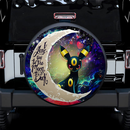 Umbreon Eevee Evolution Love You To The Moon Galaxy Car Spare Tire Cover
