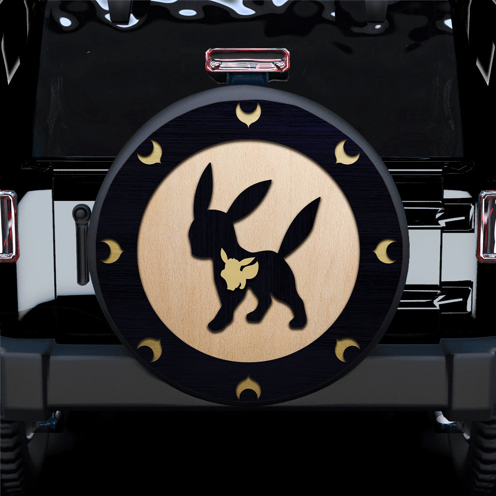 Umbreon Eevee Evolution Wood Car Spare Tire Cover