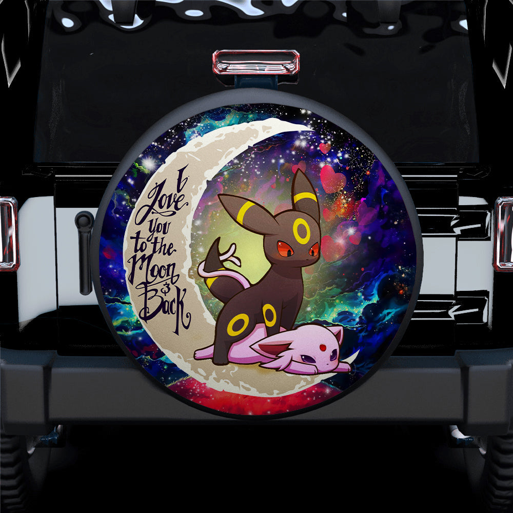Umbreon Espeon Eevee Evolution Love You To The Moon Galaxy Car Spare Tire Cover