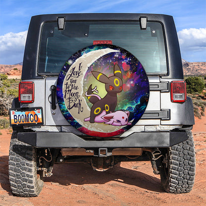 Umbreon Espeon Eevee Evolution Love You To The Moon Galaxy Car Spare Tire Cover