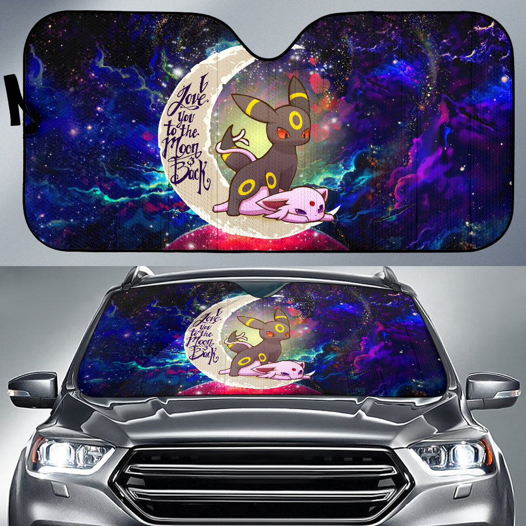 Umbreon Espeon Eevee Evolution Pokemon Love You To The Moon Galaxy Car Auto Sunshades