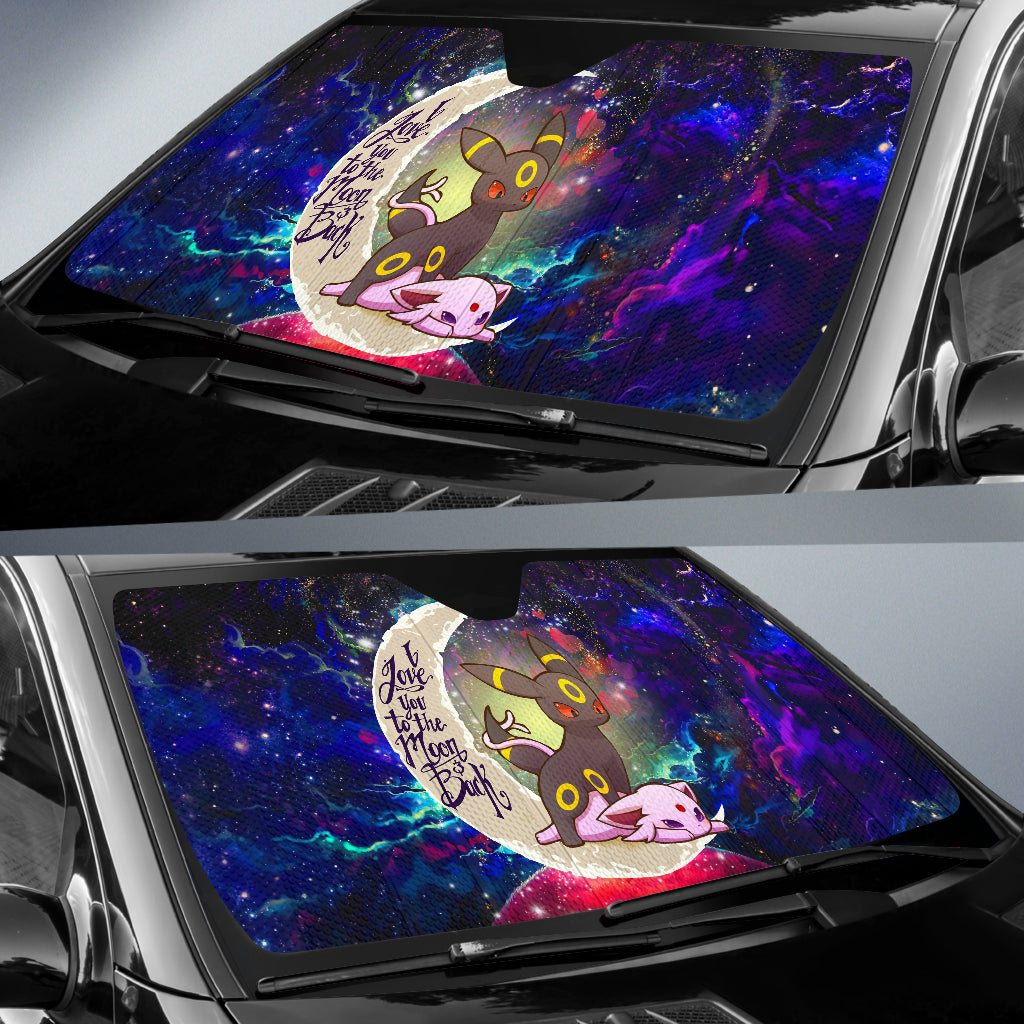 Umbreon Espeon Eevee Evolution Pokemon Love You To The Moon Galaxy Car Auto Sunshades