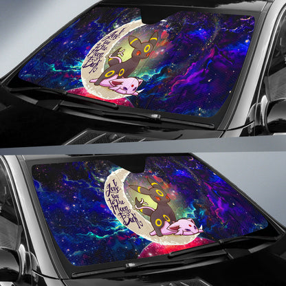 Umbreon Espeon Eevee Evolution Pokemon Love You To The Moon Galaxy Car Auto Sunshades