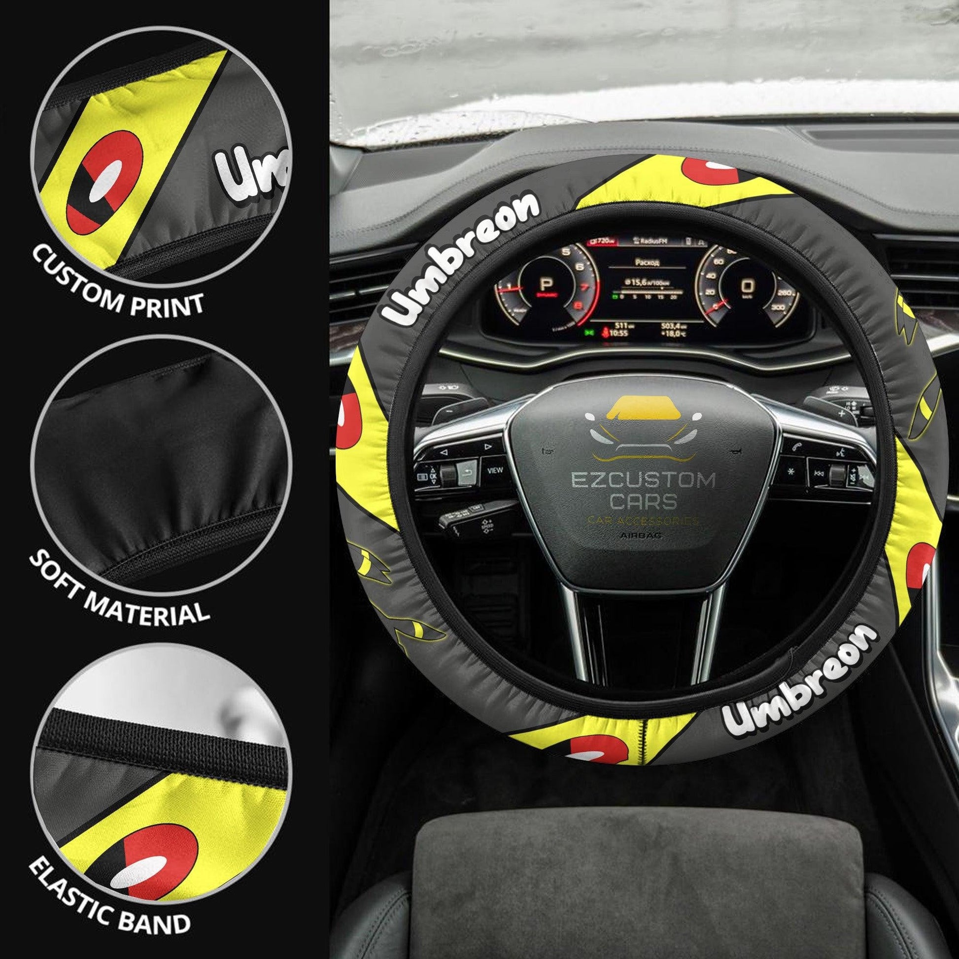 Umbreon Pokemon Anime Steering Wheel Cover