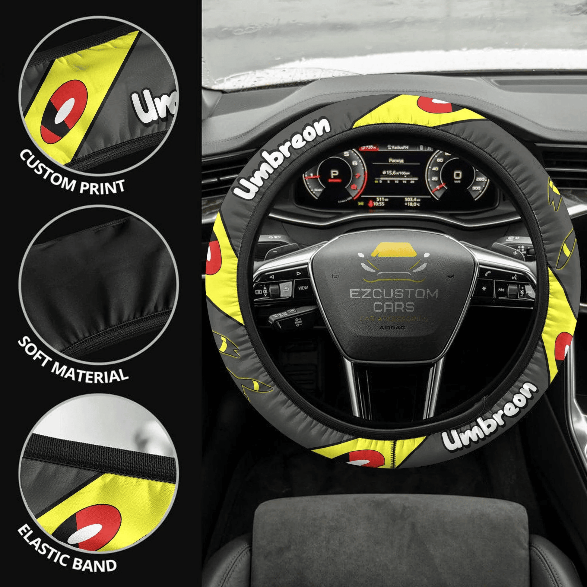 Umbreon Pokemon Anime Steering Wheel Cover