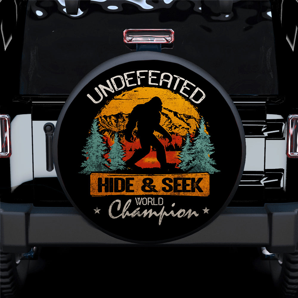 Undefeated Hide And Seek Champion Bigfoot Car Spare Tire Cover