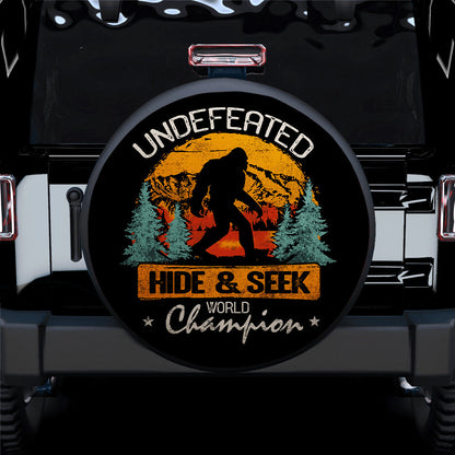 Undefeated Hide And Seek Champion Bigfoot Car Spare Tire Cover
