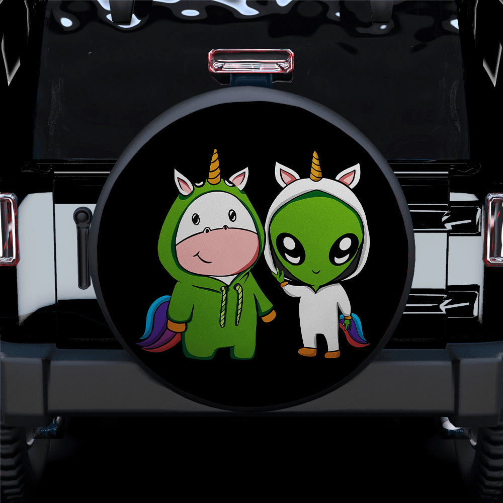 Unicorn Alien Chibi Cute Jeep Car Spare Tire Cover