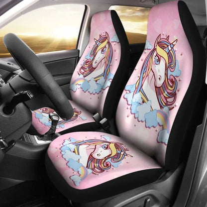 Unicorn Cute Cartoon Car Seat Covers Universal Fit 051012