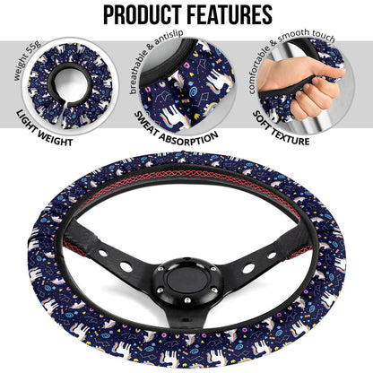 Unicorn Donut Premium Car Steering Wheel Cover