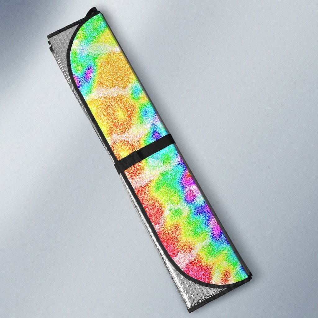 Unicorn Tie Dye Car Sunshade Custom Printed Hippie Car Accessories