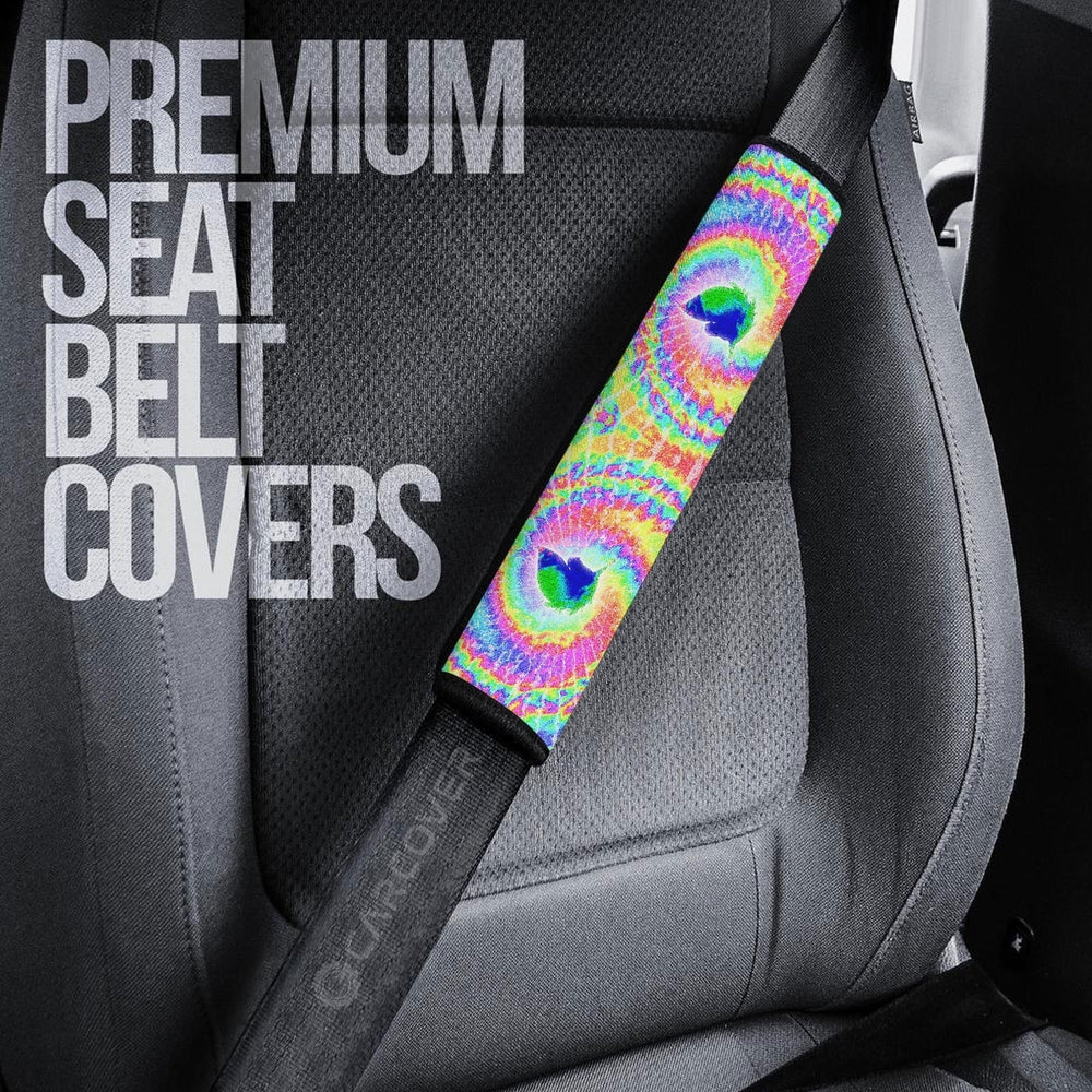 Unicorn Tie Dye Seat Belt Covers Custom Hippie Car Accessories Gifts
