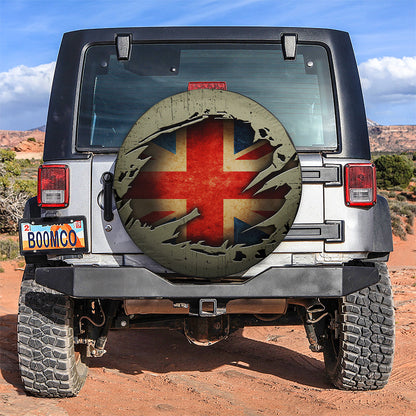 United Kingdom UK Flag Iron Car Spare Tire Cover