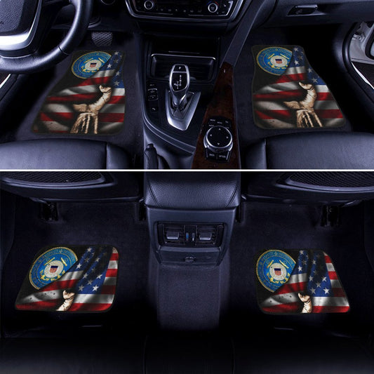 United States Coast Guard Car Floor Mats Custom American Flag USCG Car Accessories