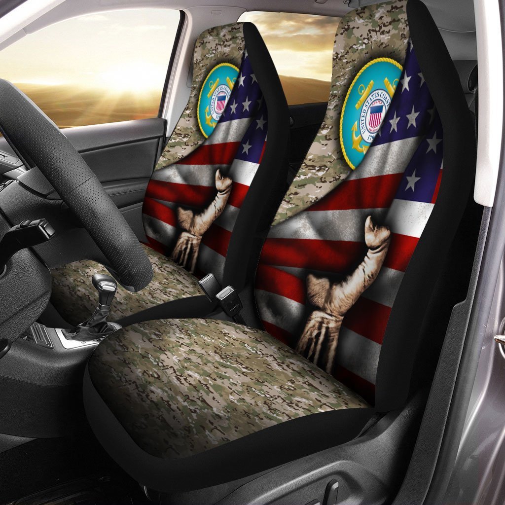 United States Coast Guard Car Seat Covers Custom Car Interior Accessories