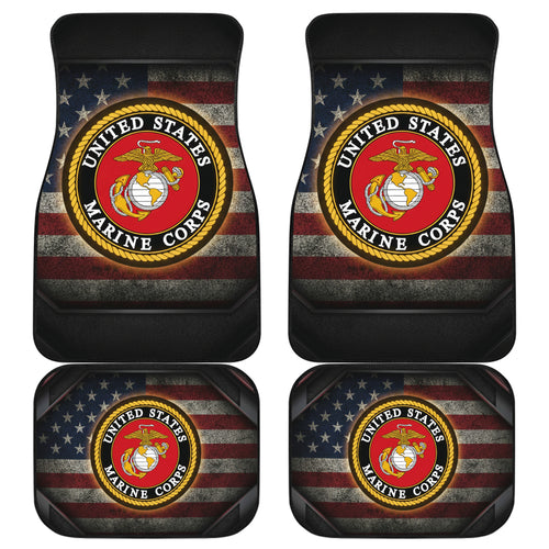 United States Marine Corps Car Mats American Flag Patriotic Style