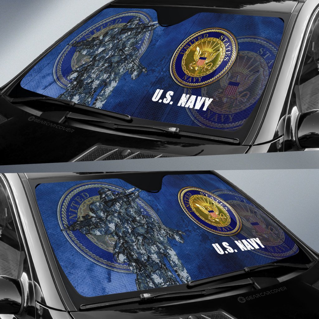 United States Navy Car Sunshade Custom US Military Car Accessories