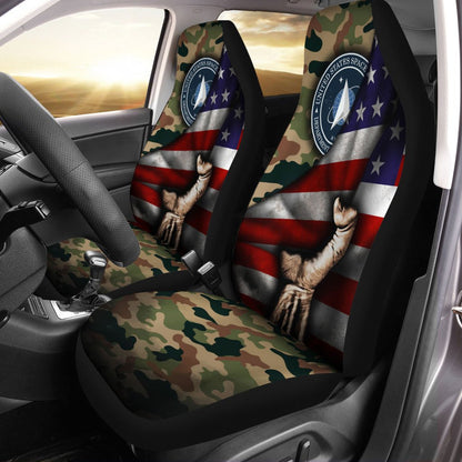 United States Space Force Car Seat Covers Custom US Flag Car Interior Accessories