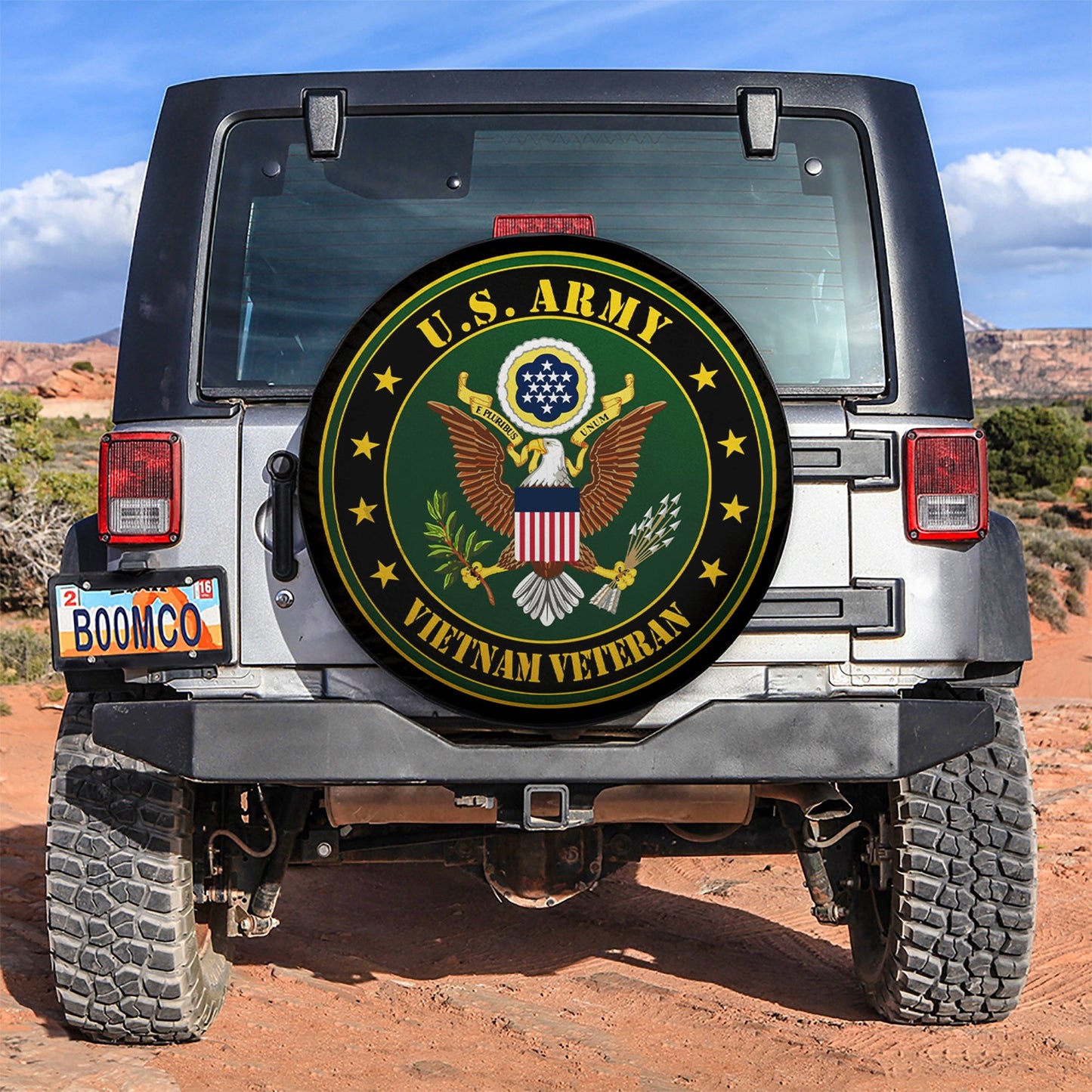 United States VN Veteran Logo Car Spare Tire Cover