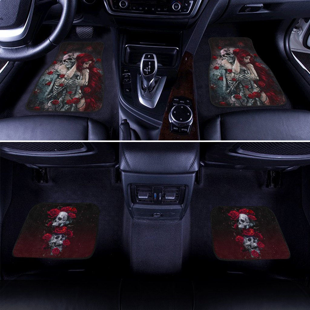 Until My Last Breath Car Floor Mats Custom Skull Girl Car Accessories