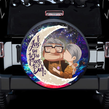 Up Couple Love You To The Moon Galaxy Spare Tire Cover
