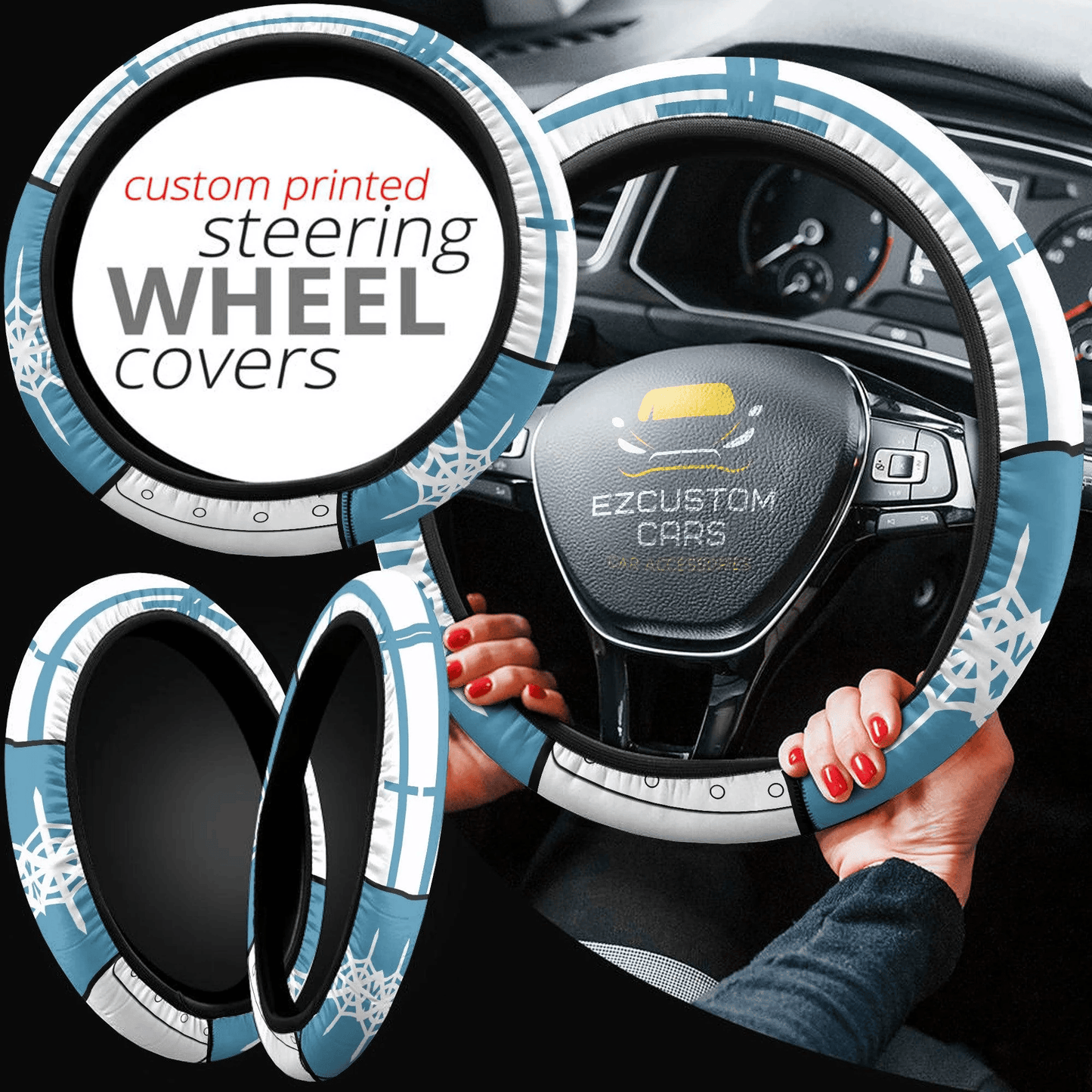 Uryuu Ishida Anime Steering Wheel Cover Custom Anime Bleach Car Accessories