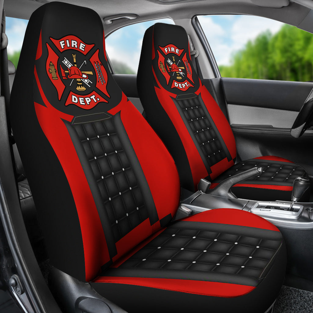 Us Fire Fighter 2 Car Seat Cover