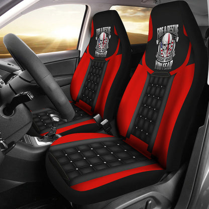 Us Fire Fighter Car Seat Cover