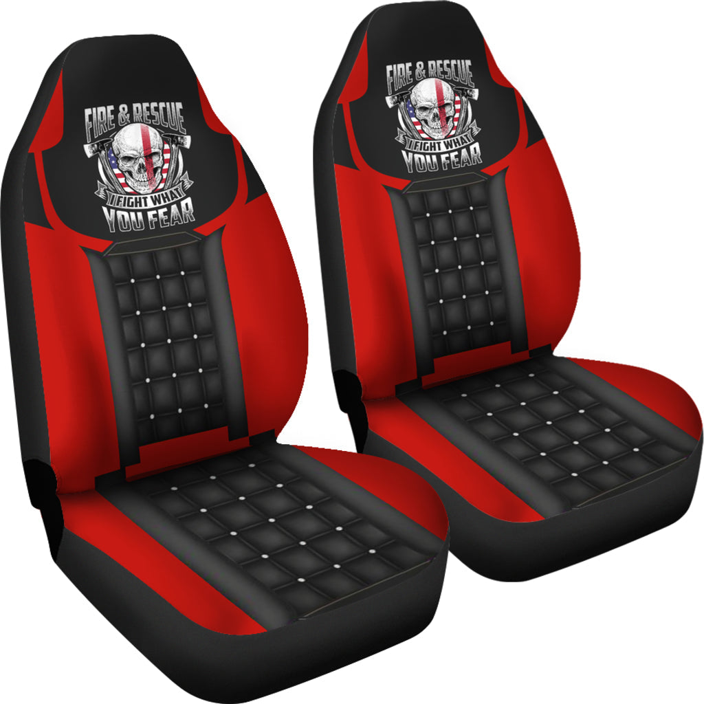 Us Fire Fighter Car Seat Cover