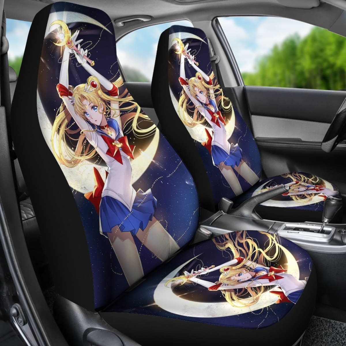 Usagi Tsukino Beauty Car Seat Covers Sailor Moon Manga Fan Gift H031620 Universal Fit 225311