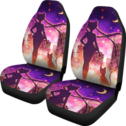 Usagi Tsukino & Cat Car Seat Covers Sailor Moon Manga H031620 Universal Fit 225311