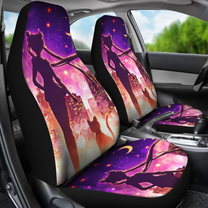 Usagi Tsukino & Cat Car Seat Covers Sailor Moon Manga H031620 Universal Fit 225311