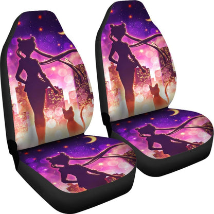Usagi Tsukino & Cat Car Seat Covers Sailor Moon Manga H031620 Universal Fit 225311