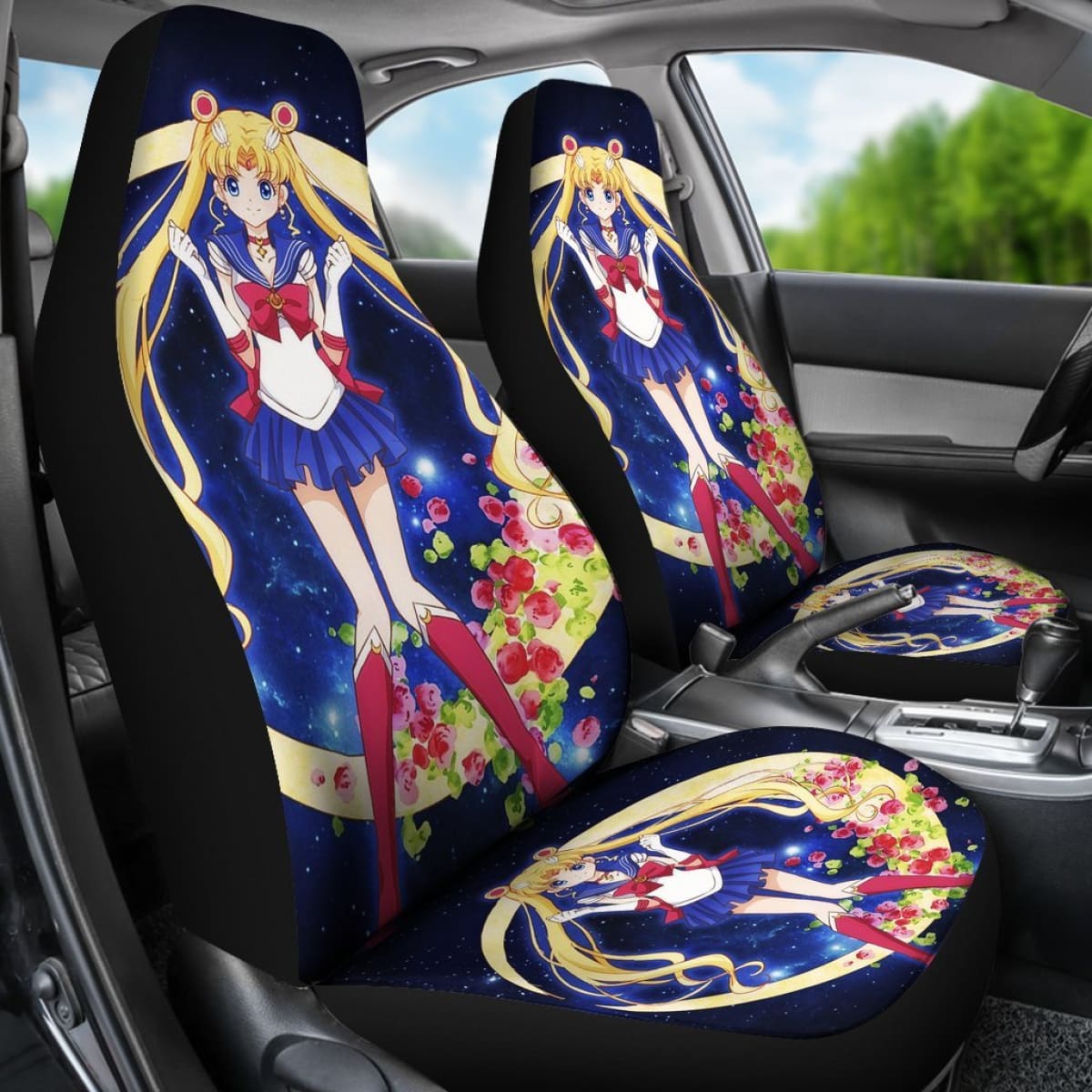 Usagi Tsukino Cute Car Seat Covers Sailor Moon Manga H031620 Universal Fit 225311