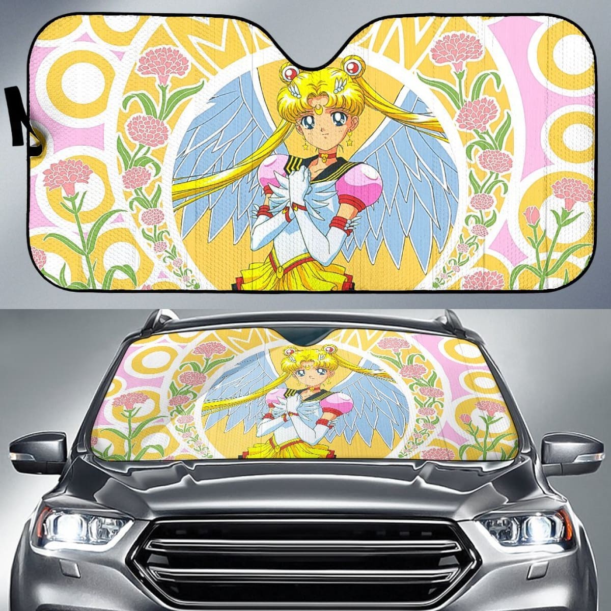 Usagi Tsukino Cute Car Sun Shades Sailor Moon Manga H033120 Universal Fit 225311
