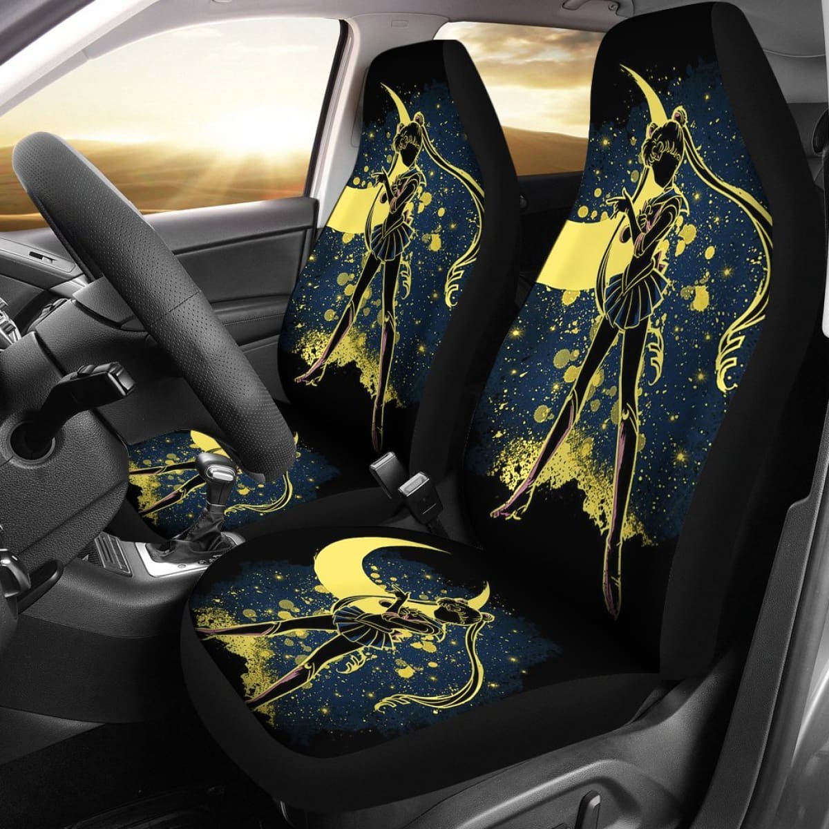 Usagi Tsukino Shadow Car Seat Covers Sailor Moon Manga H031620 Universal Fit 225311