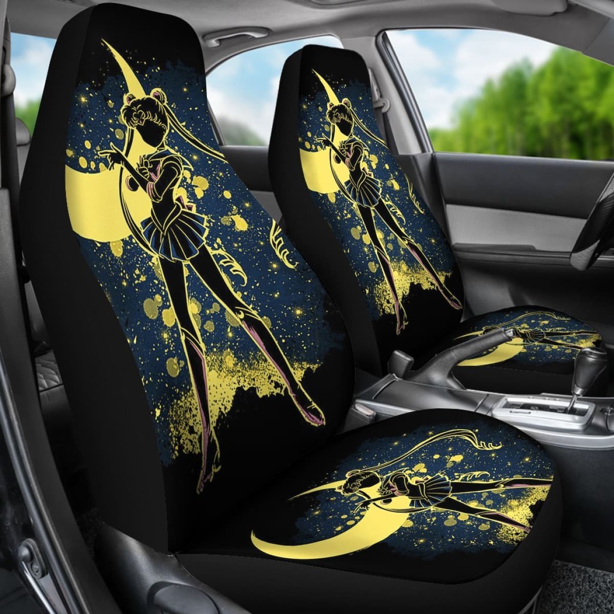 Usagi Tsukino Shadow Car Seat Covers Sailor Moon Manga H031620 Universal Fit 225311