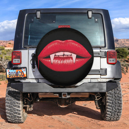 Vampire Mouth Horror Spare Tire Cover