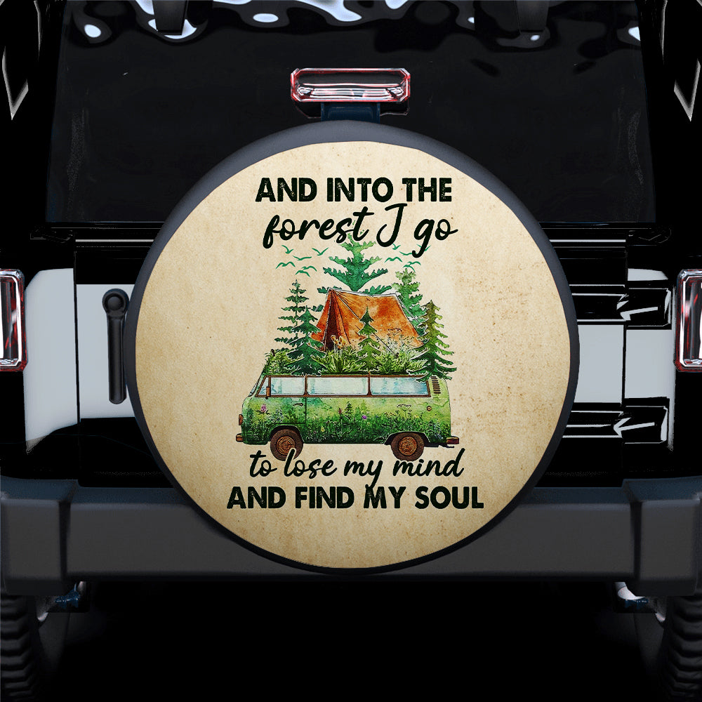 Van Forest Green Hippie Car Spare Tire Cover