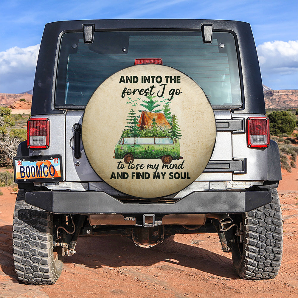Van Forest Green Hippie Car Spare Tire Cover