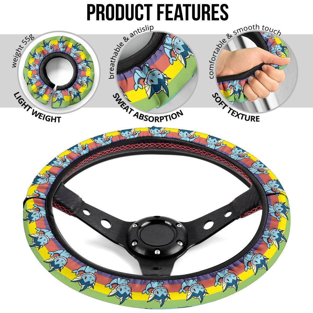 Vaporeon Anime Custom Car Steering Wheel Cover