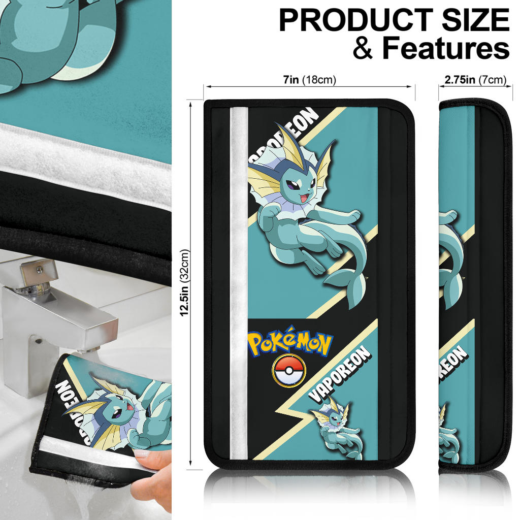 Vaporeon car seat belt covers Anime Custom Car Accessories