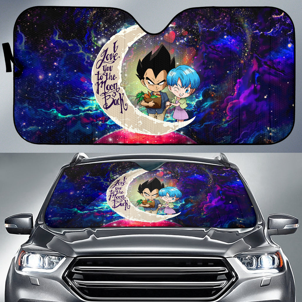 Vegeta And Bulma Dragon Ball Love You To The Moon Galaxy Car Auto Sunshades