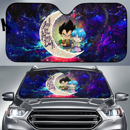 Vegeta And Bulma Dragon Ball Love You To The Moon Galaxy Car Auto Sunshades