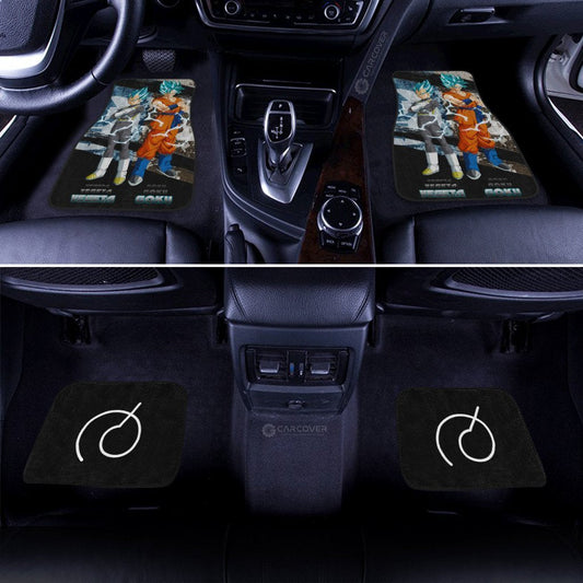 Vegeta And Goku Blue  Car Floor Mats Custom Anime Dragon Ball Car Accessories