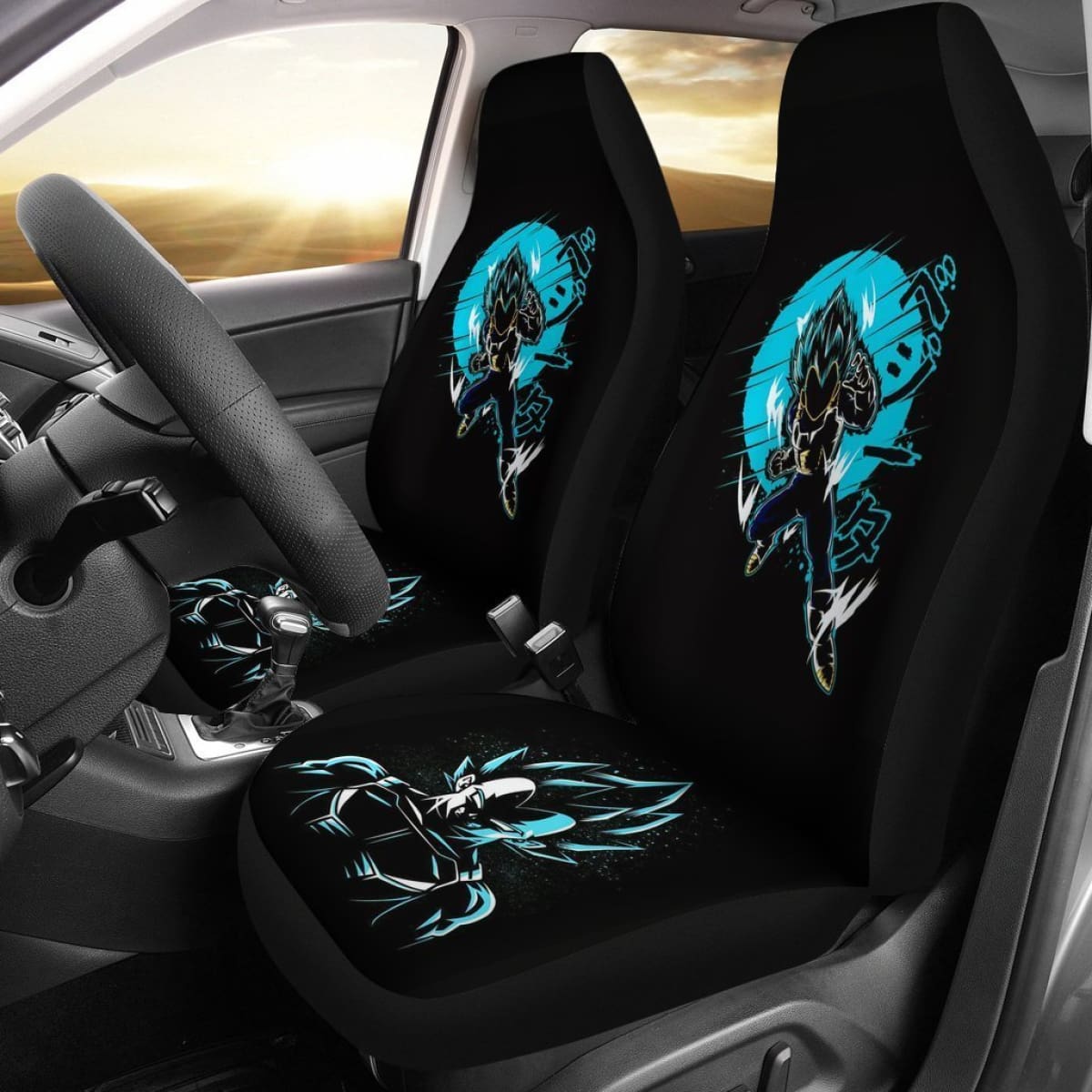 Vegeta Dragon Ball Z Blue Design Car Seat Covers Lt02 Universal Fit 225721