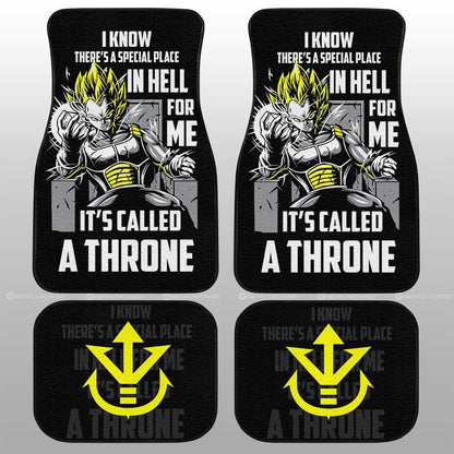 Vegeta's Throne Essential Car Floor Mats Custom Gift For Dragon Ball Anime Fans